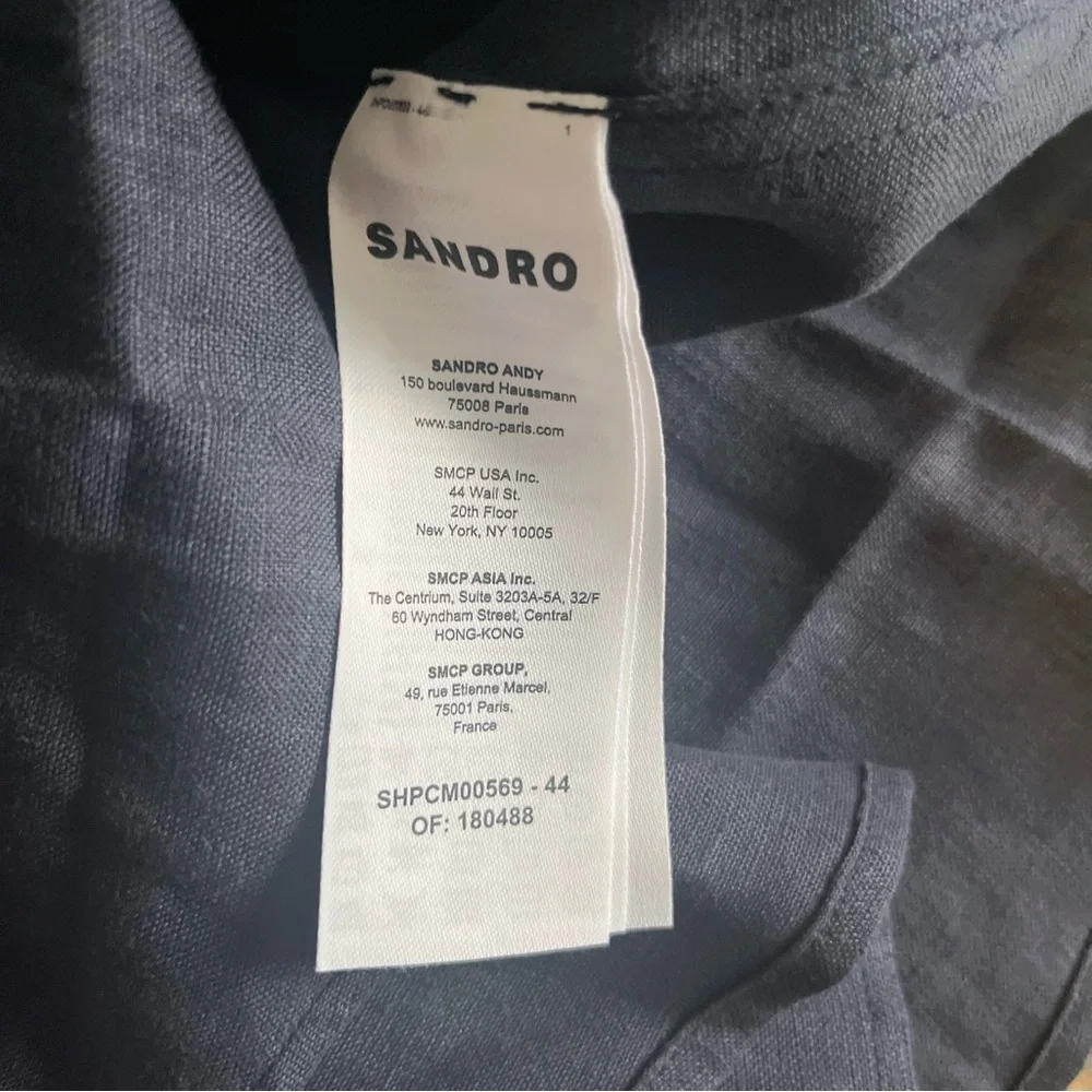 NWT Sandro Seamless Hemp Shirt Size S - Picture 6 of 9